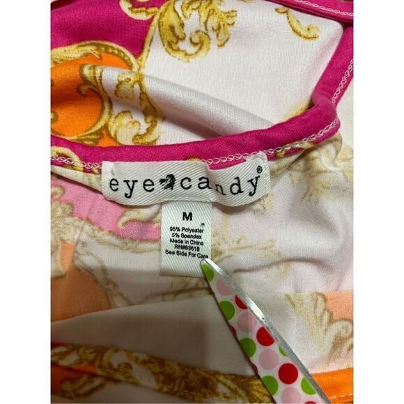 Eye Candy Womens Top Multi-Color Size Medium Polyester Blend Pullover stretch - Picture 4 of 6